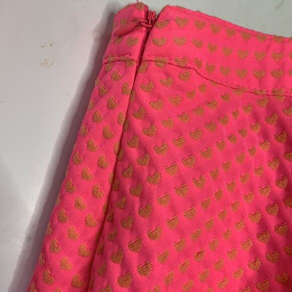 Hot Pink Heart Flare Style Skater Mini Skirt W-380 Size Medium - Picture 3 of 8